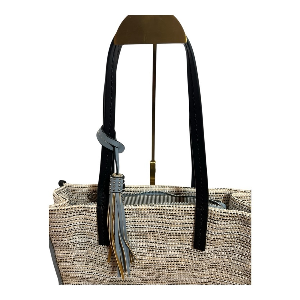 Elegant Black and Tan Women's Tote Bag - Picture 7 of 8